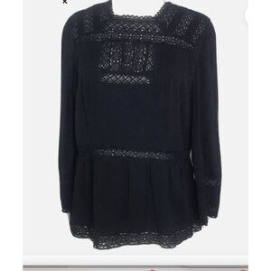 POINT SUR for J. CREW Viscose and Lace Top Size 8